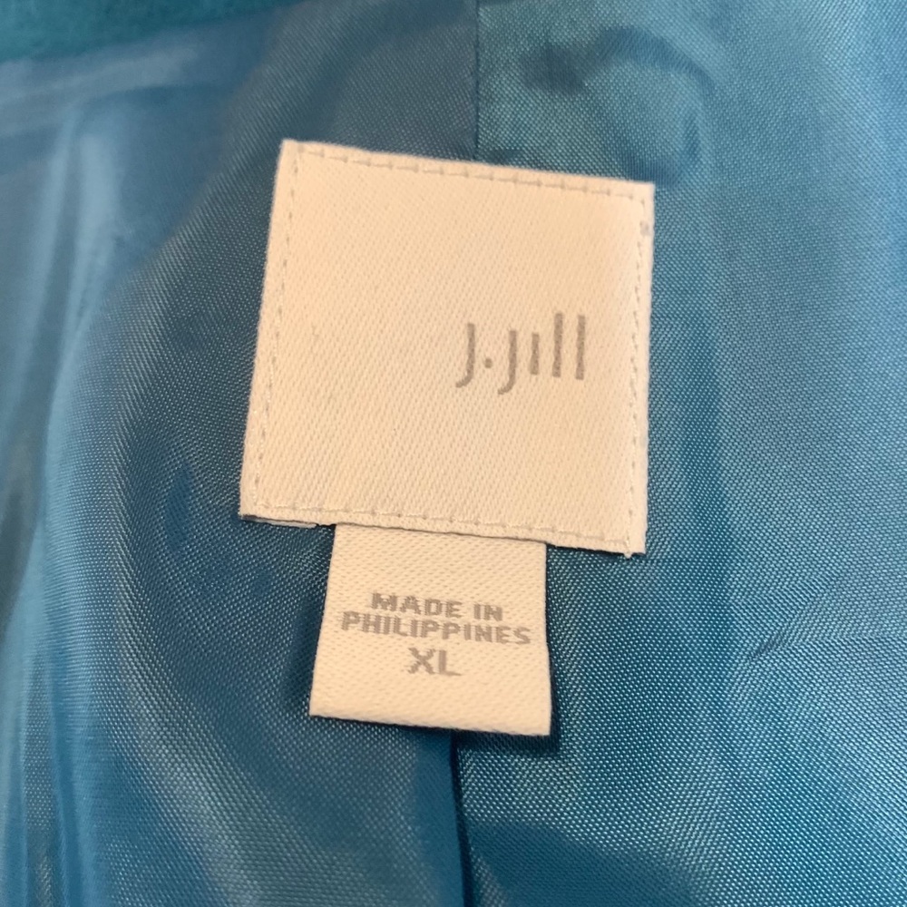 J. JILL Berkshires Coat Peacock Blue Peacoat XL - Picture 6 of 9